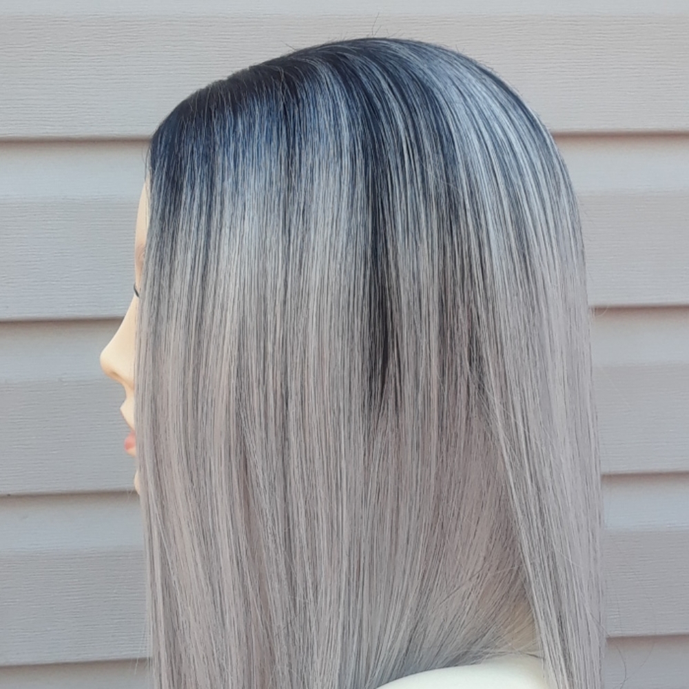 Lace front, partial Monofilament-Wig-SILVER-MIST - Picture 7 of 12